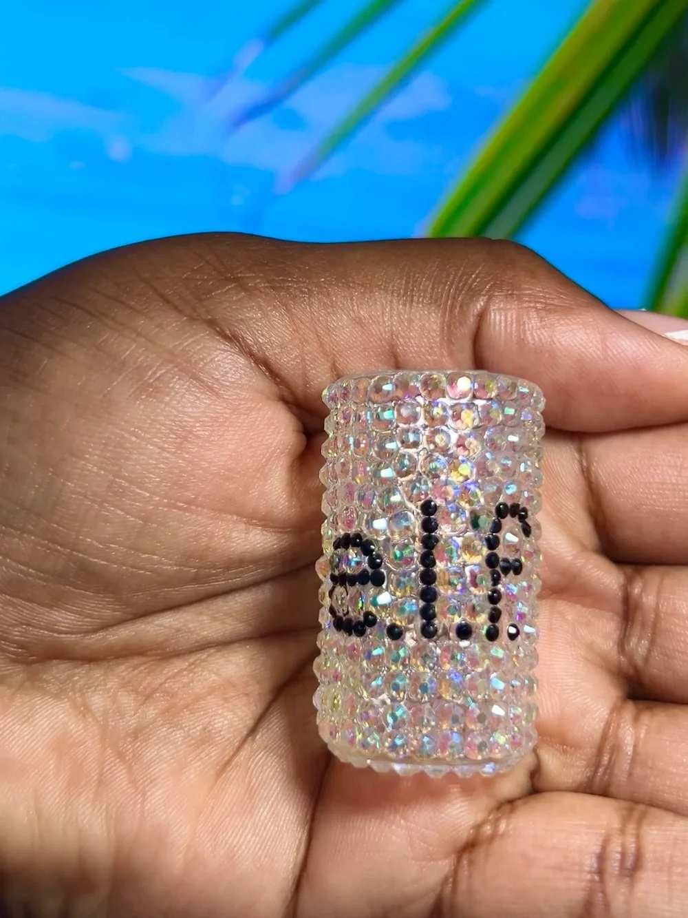 Bedazzled bling ELF Power Grip Primer - Teal and Black Tube